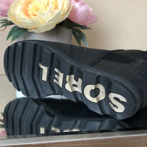 SOREL Joan of artic II Chelsea Black boots wedge - Picture 5 of 7